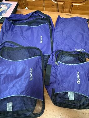 Gonex Purple Packing Cube Set with Mesh Panels